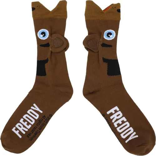 Vista 2 de Bioworld Calcetines de felpa 3D Five Nights at Freddy, Marrón