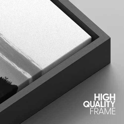 Vista 4 de NWT Juego de Arte de Pared de Lienzo Enmarcado Bosque Blanco y Negro Reflejo de Lago Paisaje Naturaleza Vida Silvestre Arte de Fotografía Rústico