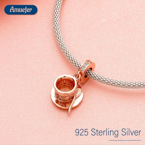 Vista 99 de Amufer S925 Charms for Women, compatible with Pandora Bracelets and Necklaces, Jewelry Gift
