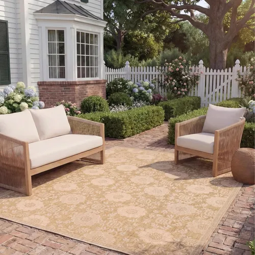 Vista 6 de SAFAVIEH Courtyard Collection CY6948 - Alfombra decorativa para interiores y exteriores, impermeable, fácil de limpiar, 2 pies 3 pulgadas x 6 pies 7