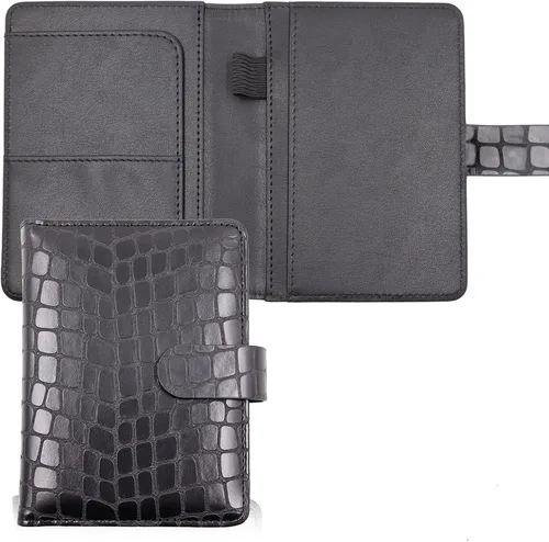 Vista 29 de Melsbrinna Funda de cuero prémium para pasaporte, impermeable, con bloqueo RFID, cartera de viaje con soporte para bolígrafo, bonito libro