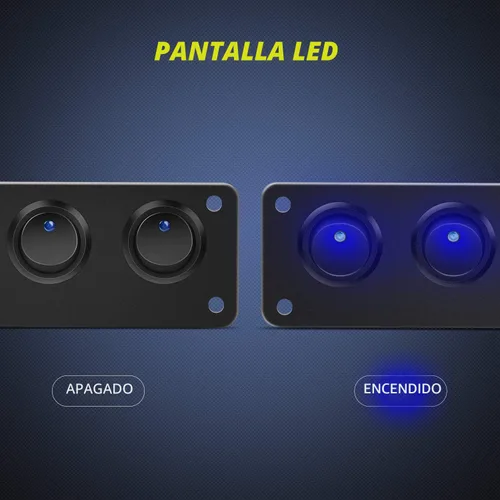 Vista 3 de Nilight Panel interruptor basculante de 5 bandas con 3 pines, resistente al agua, interruptores de palanca de encendido/apagado para automóvil