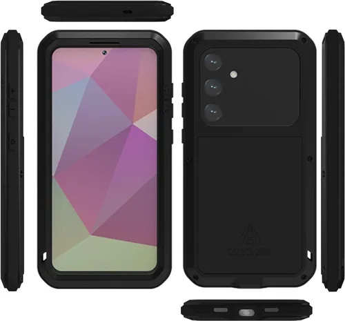 Vista 7 de LOVE MEI Funda compatible con Samsung Galaxy S24 Plus, resistente al agua, para exteriores, militar, resistente, a prueba de golpes, polvo y Negro