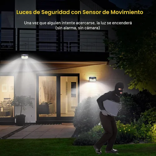 Vista 6 de Luces solares para exteriores, luz de seguridad con sensor