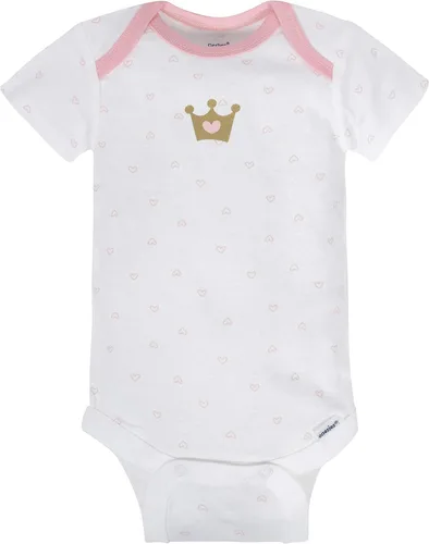Vista 4 de Gerber Onesies Paquete de 8 mamelucos de manga corta para niñas bebés