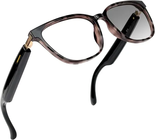Vista 10 de Lentes inteligentes AI con traducción en tiempo real y asistente de voz, lentes de sol Bluetooth con llamadas de cancelación de ruido, música