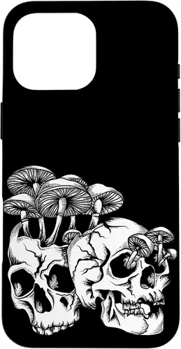 Vista 19 de Skull Goth Gothic Occult Emo Satanic Mushroom Skeleton Case for iPhone 17
