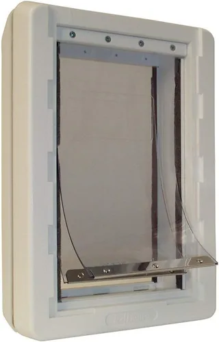 Vista 2 de IDEAL PET PRODUCTS Desde 1979 Perfect Pet - Puerta para perro de bajo consumo para todo tipo de clima, pequeña, tamaño de solapa de 5 x 9.25 pulgadas