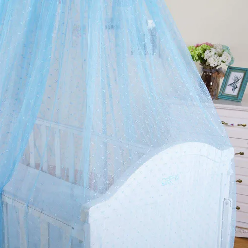 Vista 3 de Cuna de bebé, mosquitera con soporte, cortina de red estilo palacio, decoración de dormitorio de bebé, lavable
