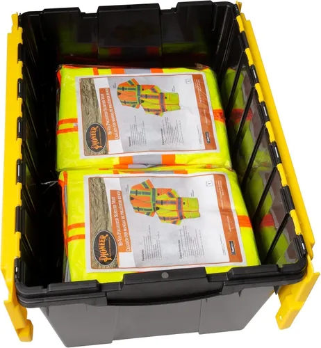 Vista 8 de Akro-Mils KeepBox Contenedor de almacenamiento de 12 galones, caja de almacenamiento de plástico apilable y anidable con tapa adjunta, bolsa