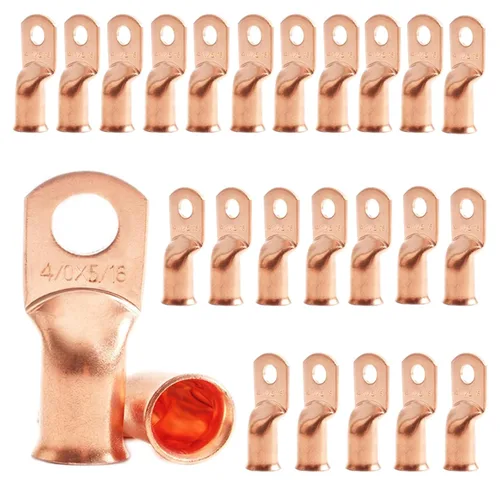 Vista 9 de 25 piezas de terminales de anillo de 1/0 AWG-1/2 (M12), terminales de anillo, conectores de terminal, terminales de cable resistentes, terminales
