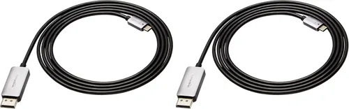 Vista 7 de Amazon Basics, Cable de aluminio USB-C a DisplayPort – 3 pies
