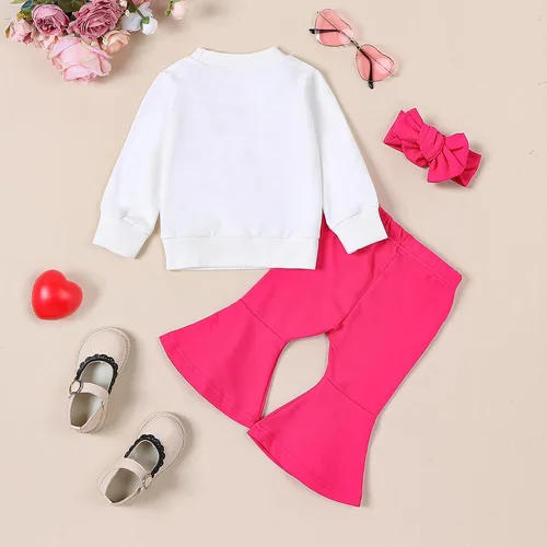 Vista 3 de Omkzanbi Mommy and Me - Conjunto de ropa a juego con sudadera para mamá y mamá, pantalones acampanados, regalo para el día de la madre de San
