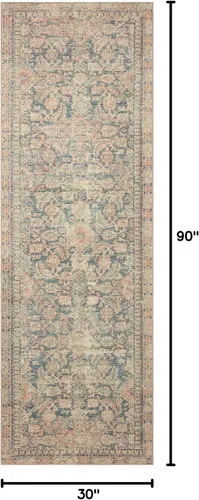 Vista 89 de Loloi Angela Rose Aubrey Collection AUB-02 - Alfombra decorativa de 2 pies 3 pulgadas x 3 pies 9 pulgadas, altura de pelo 0,19 pulgadas, diseño