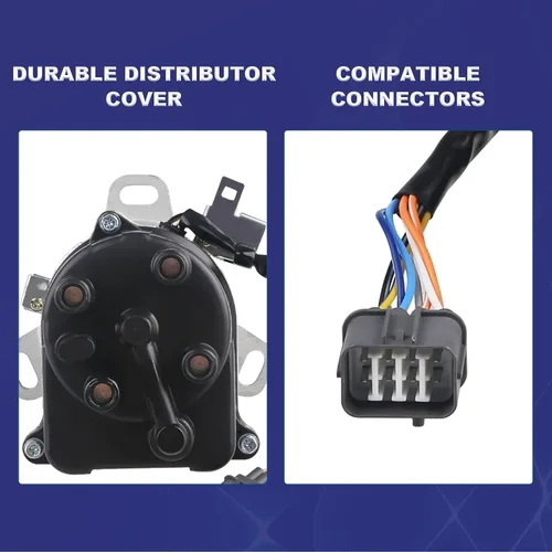 Vista 5 de JDMON Distribuidor de encendido compatible con Honda Civic Acura EL 1.5L 1.6L 1999-2000 SOHC TD-63U TD73U