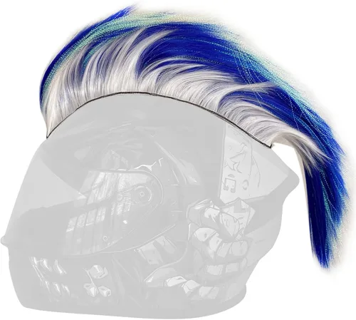 Vista 16 de Mohawk Peluca para decoración de casco, diseño de halcón reutilizable (casco no incluido)