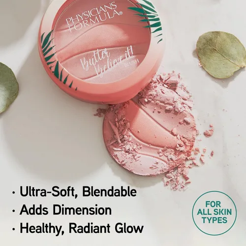 Vista 2 de Physicians Formula - Polvo de maquillaje rubor Butter Believe It, Arena Rosada Mantequilla Murumuru Para piel sensible Dermatológicamente