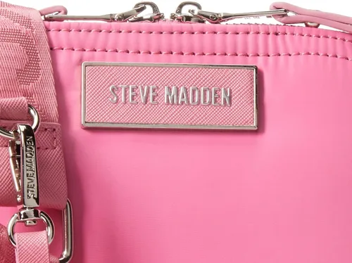 Vista 6 de Steve Madden Daren - Bolso cruzado de nailon con cúpula, color rosa claro, Rosa claro