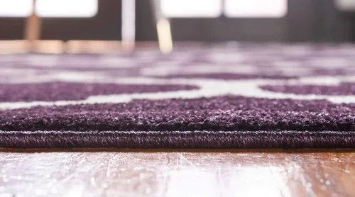 Vista 4 de Unique Loom Trellis Collection - Alfombra de área de Filadelfia, rectangular de 2 pies 2 pulgadas x 3 pies, color morado y marfil