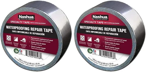 Vista 7 de Nashua cinta de aluminio para reparaciones impermeables, de 48 mm de ancho, 11 ml de grosor y 10 mm de longitud