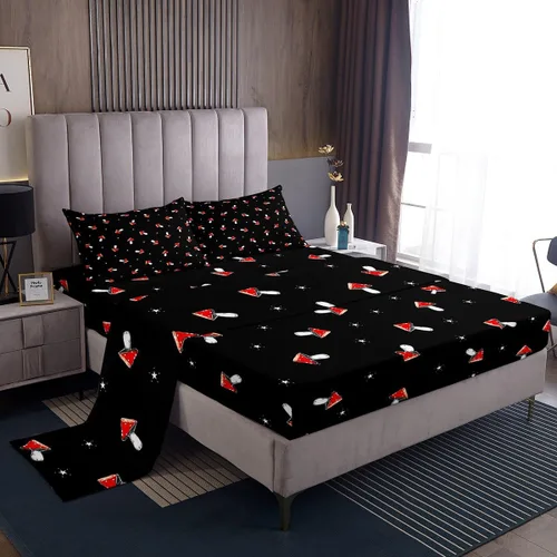 Vista 39 de Feelyou Juego de sábanas para niños con diseño de aguacate, ropa de cama bonita con frutas para niños y niñas, 1 sábana encimera y 1 sábana bajera