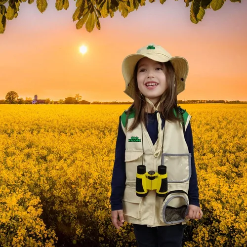 Vista 2 de Kidz Xplore Kit de aventura al aire libre para niños pequeños - Conjunto de chaleco y sombrero cargo