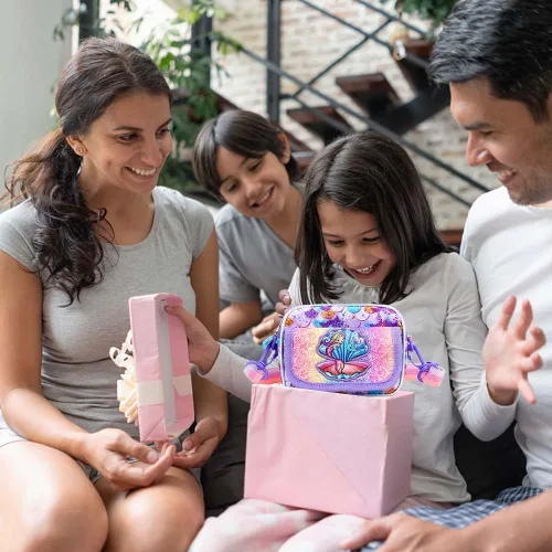 Vista 2 de Kejea Regalos de unicornios para niñas, bolso de unicornio para niñas, bolso cruzado para niñas pequeñas, lindo bolso para adolescentes