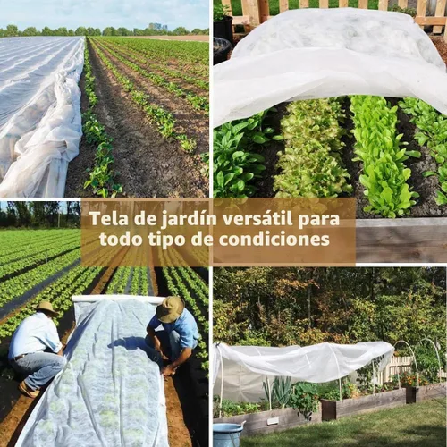 Vista 6 de Cubiertas para plantas, protección contra la congelación, cubierta antiescarcha, 7 x 10 pies, reutilizable, rectangular, protección contra heladas