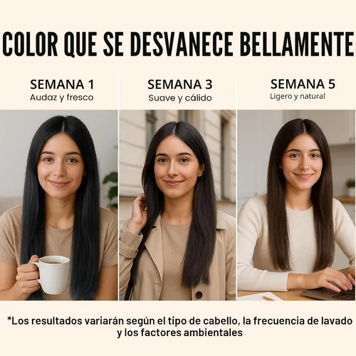 Vista 8 de oVertone® Mascarilla capilar con tratamiento de depósito de color Negro Terciopelo