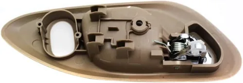 Vista 5 de Para Honda Accord 1998 99 01 2002 Manija de puerta interior delantera, lado del conductor Bisel beige con palanca cromada Con botón de bloqueo
