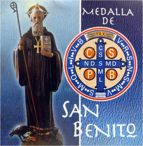 Vista 3 de Medalla San Benito 2.5" Medalla de San Benito de 2.362 in, Acero inoxidable, No es una piedra preciosa