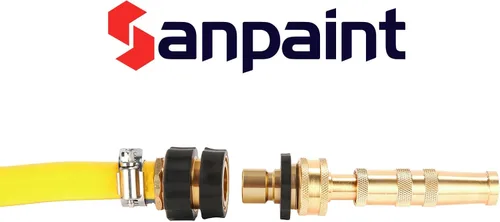 Vista 6 de Conector rápido de manguera de jardín de 3/4 pulgadas, accesorios de manguera de conexión rápida macho y hembra, juego de 2
