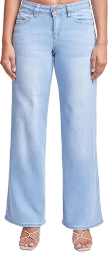 Vista 13 de YMI Pantalones de Elastano para Mujer YMI Jeans de Cintura Baja y Pierna Ancha Wannabettabutt