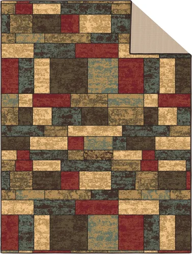 Vista 7 de Ottomanson Alfombras de 5 x 6 pies 6 pulgadas para sala de estar, alfombra de área para dormitorio, antideslizante, duradera y grande para zonas