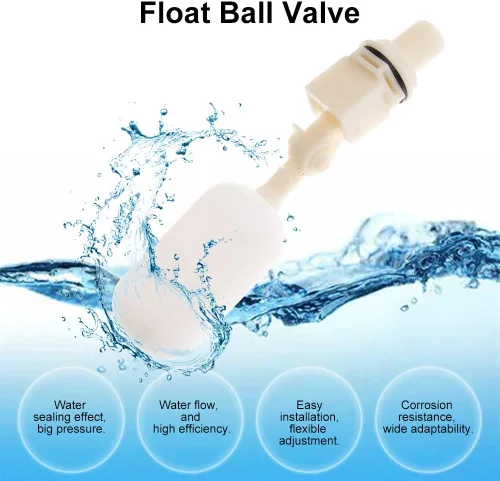 Vista 2 de Flotador de agua Walve 3/4" válvula de flotador ajustable femenina para tanques de agua, DN20 Automatic Water Fill Feed Device for Ponds