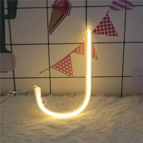 Vista 95 de Ulalaza Letrero de luz LED en blanco y negro, 2 letras AA alimentadas por batería para boda, fiesta de cumpleaños, lámpara de Navidad, luz nocturna
