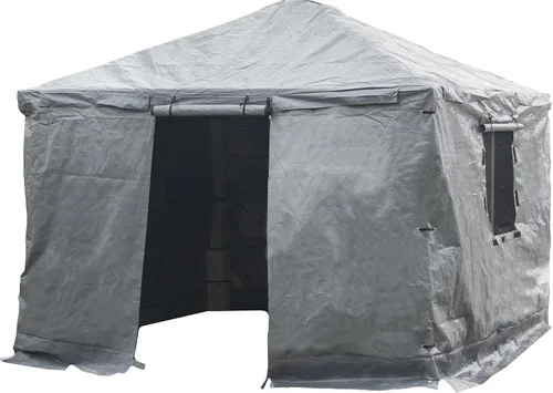 Vista 28 de Sojag Cubierta de invierno para cenadores, accesorio impermeable de 8 x 8 pies con puerta enrollable y paneles ventilados, almacenamiento al aire