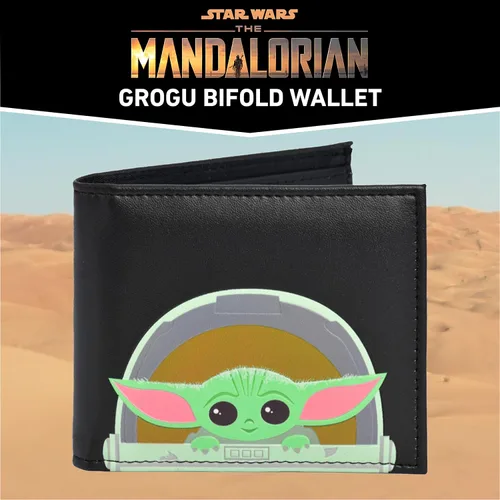 Vista 2 de Concept One Star Wars Grogu Wallet The Mandalorian The Child Slim Bifold Wallet with Decorative Tin Case