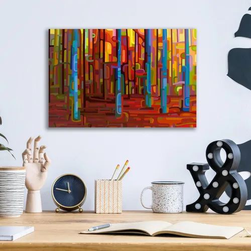 Vista 4 de Epic Art 'Promenade' de Mandy Budan, arte de pared de vidrio acrílico, 16"x12