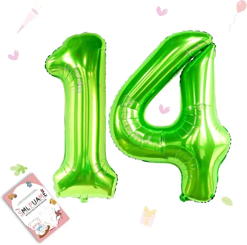 Vista 163 de Globos grandes de 40 pulgadas de números del 0 al 9, globos numéricos para decoración de fiesta de cumpleaños, globos de helio de aluminio