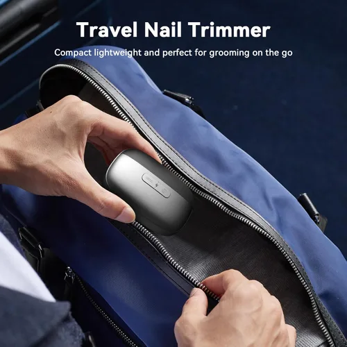 Vista 7 de Cortaúñas eléctrico para cortar uñas: pulidor de uñas automático 3 en 1 con luz LED, almacenamiento de clips, 2 velocidades, cortador de uñas