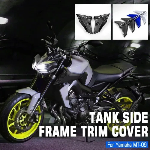 Vista 2 de Cubierta del panel lateral del tanque de combustible para motocicleta, compatible con Y-amaha MT09 MT 09 MT-09 2017 2018 2019 2020 Accesorios Kit