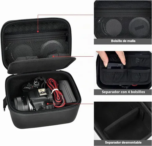 Vista 3 de GWCASE Estuche rígido compacto para Canon R100 R50, RF-S18-1.772 in y kit Exclusivamente para Canon EOS R100 y R50 sin espejo; se adapta al cuerpo +