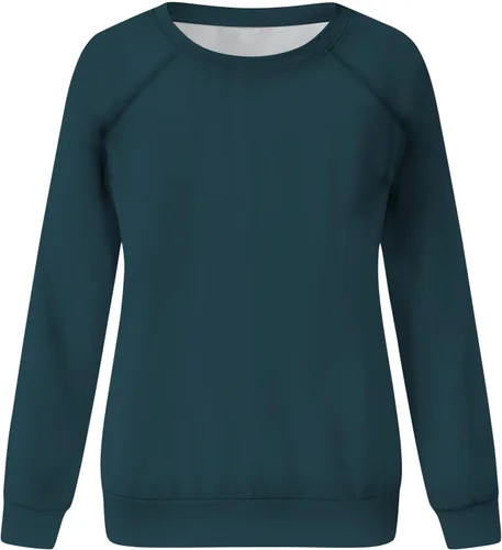 Vista 3 de Camisetas de otoño con cuello redondo para mujer, color sólido, casual, de moda, raglán, de manga larga, Y2K, ajuste holgado