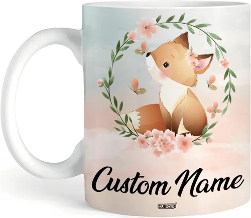 Vista 20 de CUBICER Tazas de café personalizadas con nombre personalizado, tazas de cerámica blanca, regalos de Navidad de vidrio para niños, mujeres, adultos