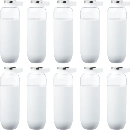 Vista 10 de DISCOUNT PROMOS Custom Strike - Botellas de agua de plástico con asa de transporte de 27 onzas, juego de 10, paquete personalizado a granel