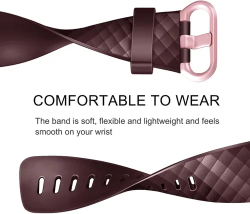 Vista 3 de Paquete de 3 correas deportivas compatibles con Fitbit Charge 4, correas de repuesto ajustables de silicona suave para Fitbit Charge 4/Fitbit Charge