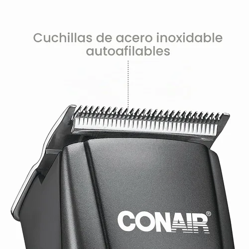 Vista 3 de ConairMAN Simple Cut, cortapelos para hombres, kit de corte de cabello para el hogar de 12 piezas Negro