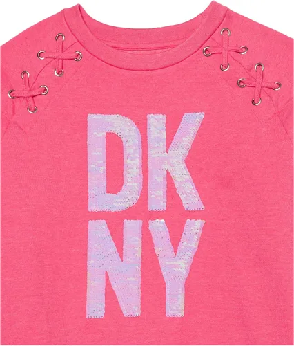 Vista 3 de DKNY Sudadera clásica y cómoda para niñas