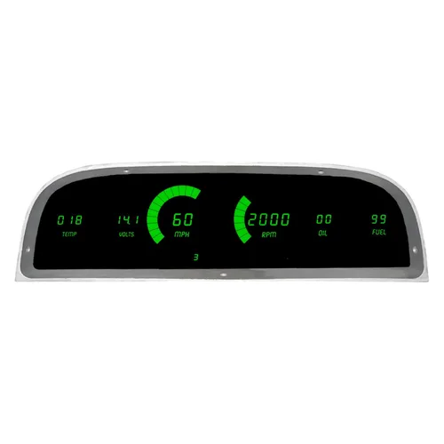 Vista 6 de Panel de repuesto digital LED compatible con Chevrolet Truck 1960-1963 Clúster de instrumentos de ajuste personalizado con medidores digitales Azul